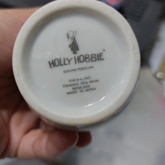 Holly Hobbie Genuine Porcelain Set Small Vase Decor Mini Jewelry Organizer Plate - Picture 8 of 15